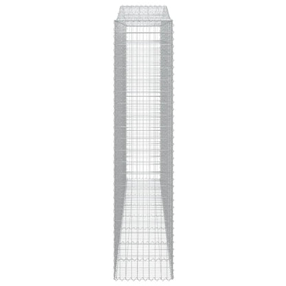 vidaXL Arched Gabion Baskets 5 pcs 400x50x220/240 cm Galvanised Iron