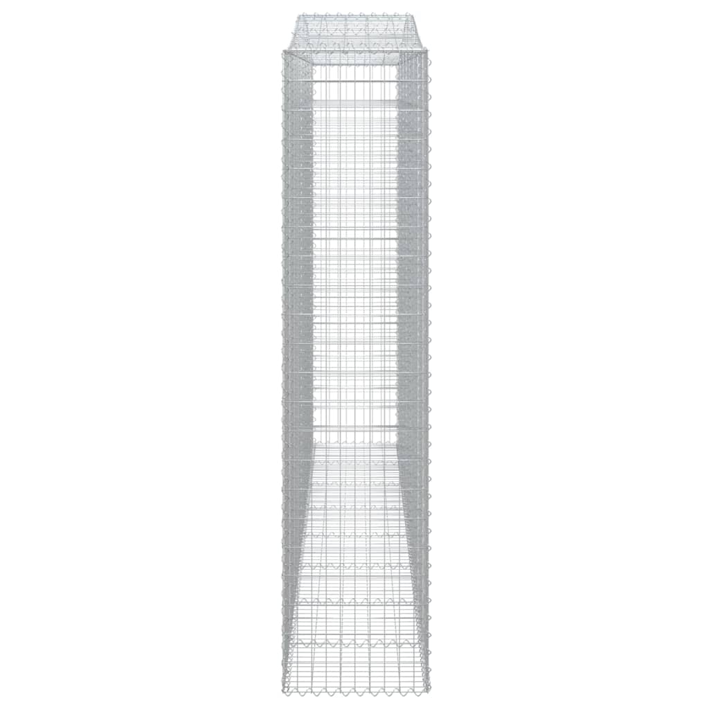vidaXL Arched Gabion Baskets 7 pcs 400x50x220/240 cm Galvanised Iron