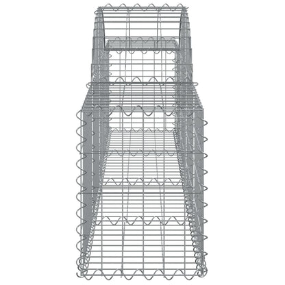 vidaXL Arched Gabion Baskets 5 pcs 200x30x40/60 cm Galvanised Iron