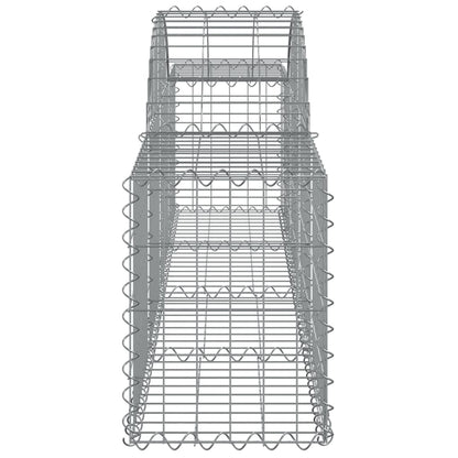 vidaXL Arched Gabion Baskets 15 pcs 200x30x40/60 cm Galvanised Iron