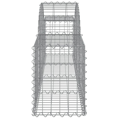 vidaXL Arched Gabion Baskets 18 pcs 200x30x40/60 cm Galvanised Iron