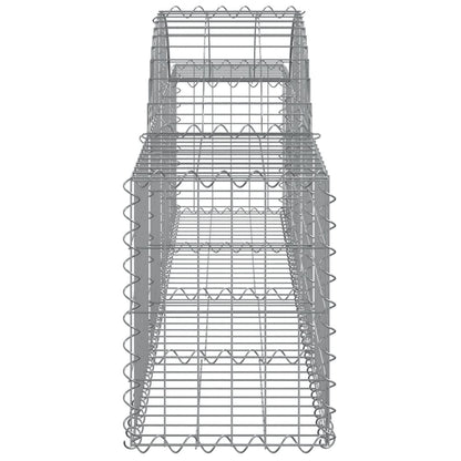 vidaXL Arched Gabion Baskets 20 pcs 200x30x40/60 cm Galvanised Iron