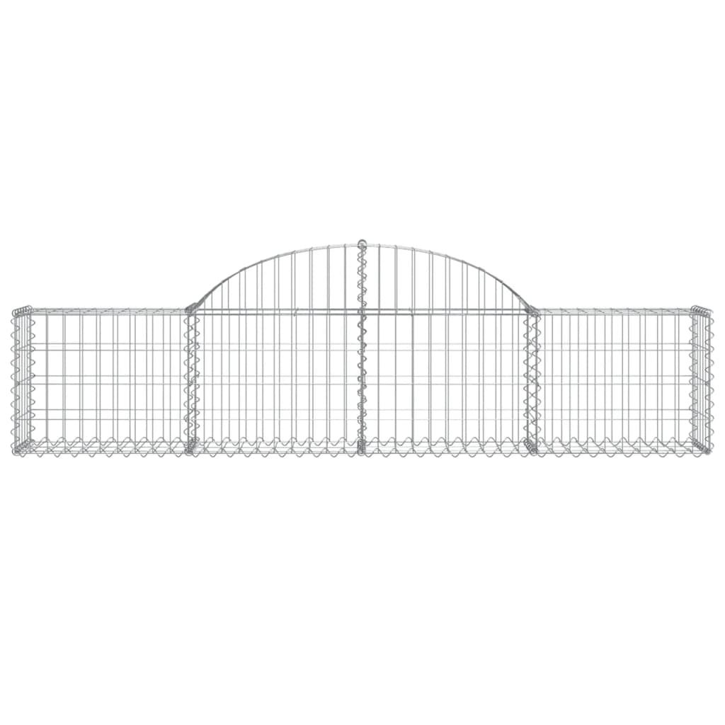 vidaXL Arched Gabion Baskets 30 pcs 200x30x40/60 cm Galvanised Iron