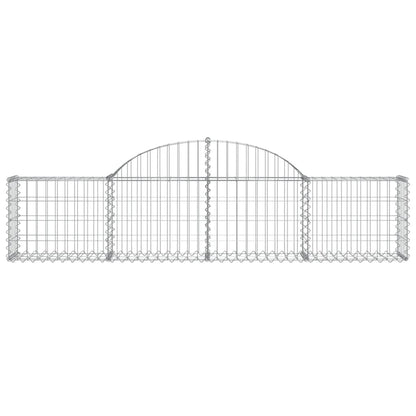 vidaXL Arched Gabion Baskets 30 pcs 200x30x40/60 cm Galvanised Iron