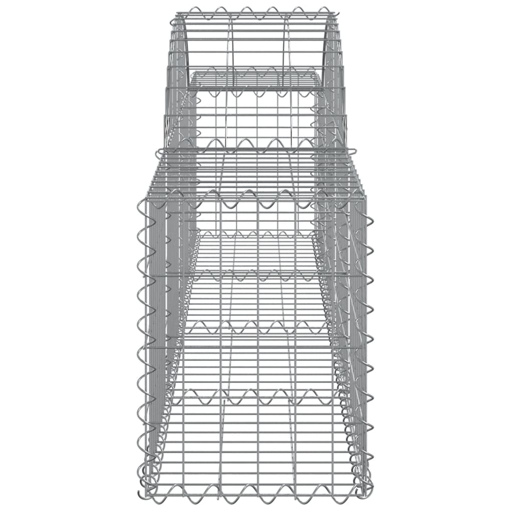 vidaXL Arched Gabion Baskets 30 pcs 200x30x40/60 cm Galvanised Iron