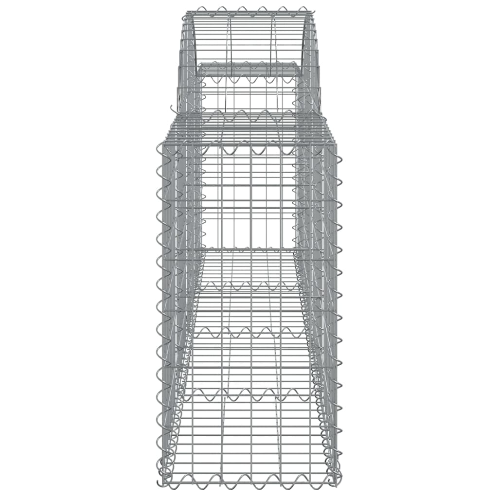 vidaXL Arched Gabion Baskets 18 pcs 200x30x60/80 cm Galvanised Iron