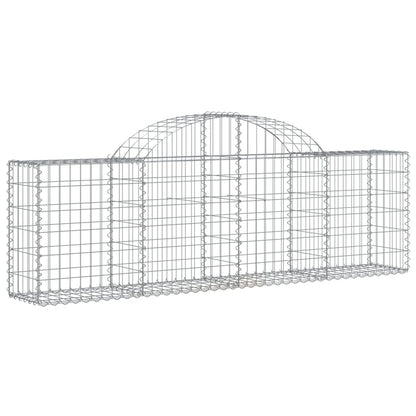 vidaXL Arched Gabion Baskets 20 pcs 200x30x60/80 cm Galvanised Iron
