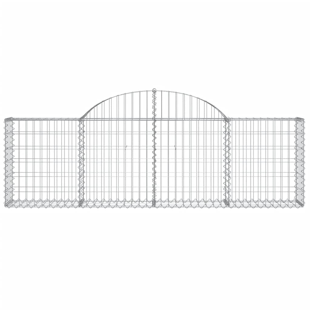 vidaXL Arched Gabion Baskets 20 pcs 200x30x60/80 cm Galvanised Iron