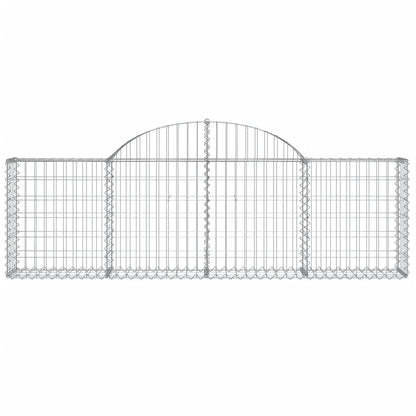 vidaXL Arched Gabion Baskets 20 pcs 200x30x60/80 cm Galvanised Iron