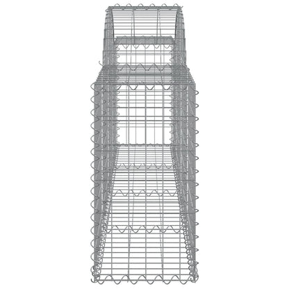 vidaXL Arched Gabion Baskets 20 pcs 200x30x60/80 cm Galvanised Iron