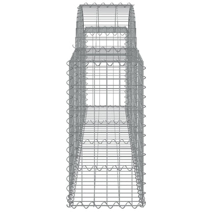 vidaXL Arched Gabion Baskets 25 pcs 200x30x60/80 cm Galvanised Iron