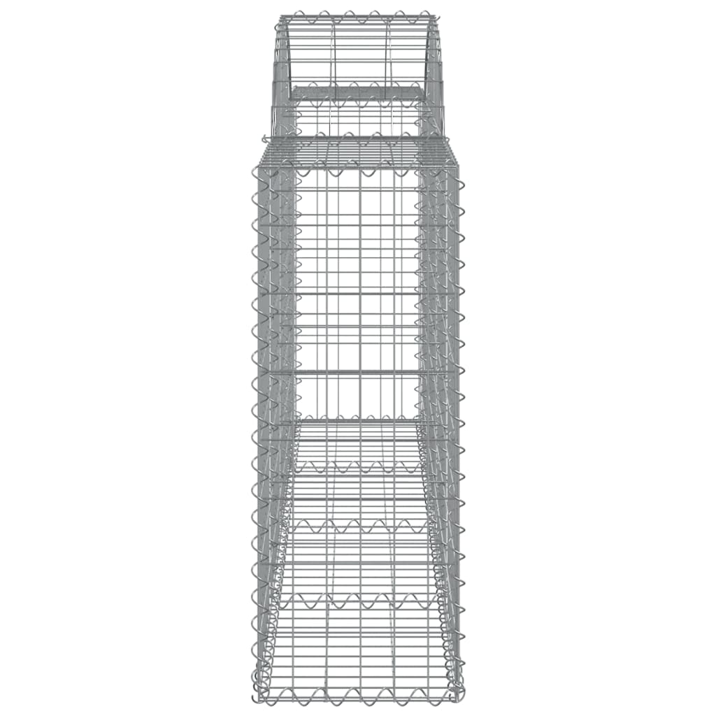 vidaXL Arched Gabion Baskets 12 pcs 200x30x80/100 cm Galvanised Iron