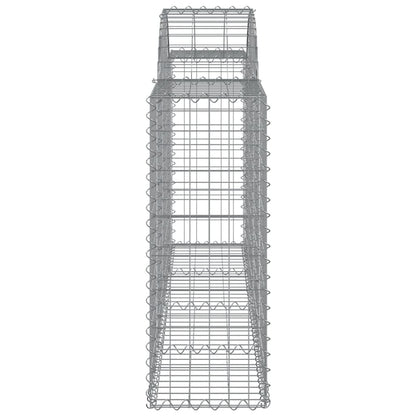 vidaXL Arched Gabion Baskets 13 pcs 200x30x80/100 cm Galvanised Iron
