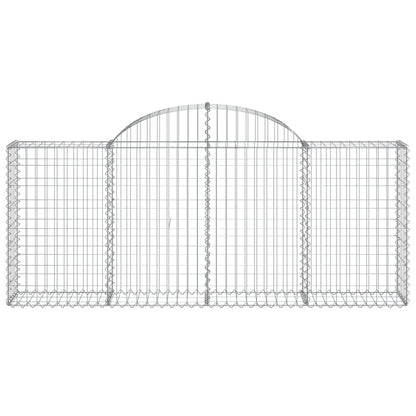 vidaXL Arched Gabion Baskets 25 pcs 200x30x80/100 cm Galvanised Iron