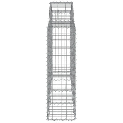 vidaXL Arched Gabion Baskets 3 pcs 200x30x100/120 cm Galvanised Iron