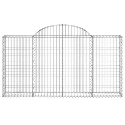 vidaXL Arched Gabion Baskets 6 pcs 200x30x100/120 cm Galvanised Iron