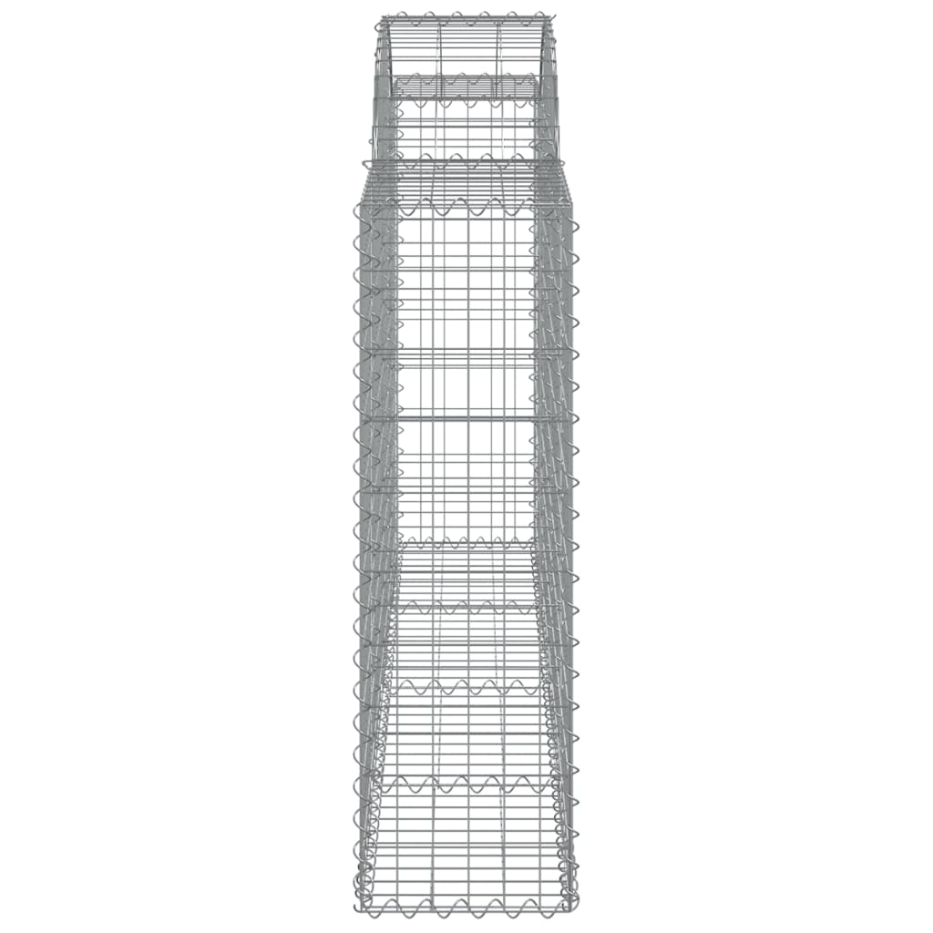 vidaXL Arched Gabion Baskets 18 pcs 200x30x100/120 cm Galvanised Iron