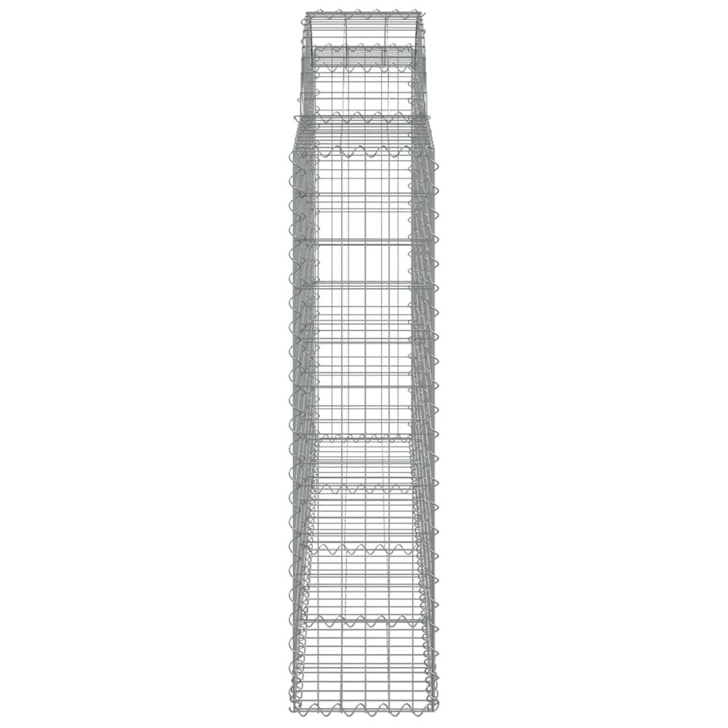 vidaXL Arched Gabion Baskets 12 pcs 200x30x120/140 cm Galvanised Iron