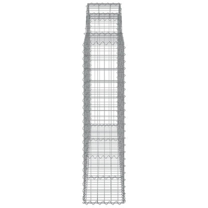 vidaXL Arched Gabion Baskets 12 pcs 200x30x120/140 cm Galvanised Iron