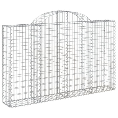 vidaXL Arched Gabion Baskets 20 pcs 200x30x120/140 cm Galvanised Iron