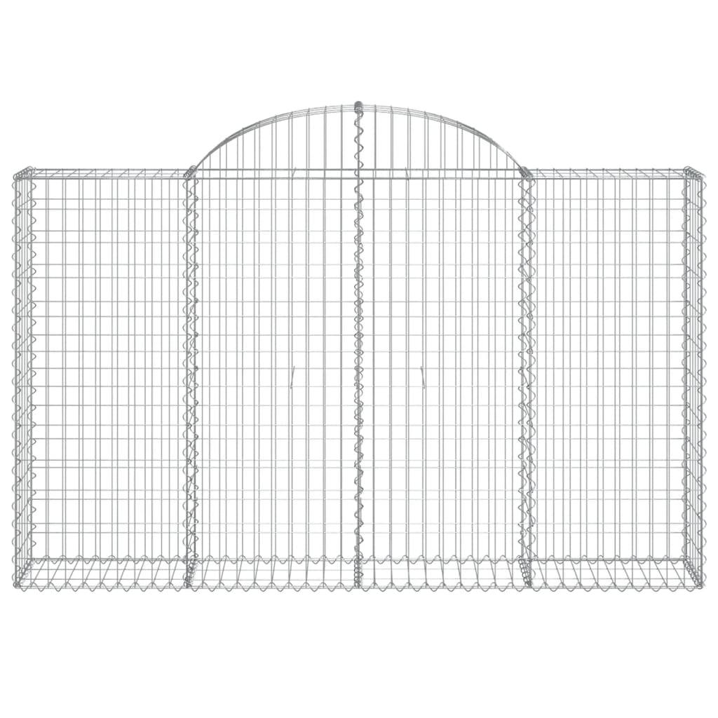 vidaXL Arched Gabion Baskets 20 pcs 200x30x120/140 cm Galvanised Iron