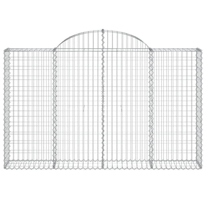 vidaXL Arched Gabion Baskets 20 pcs 200x30x120/140 cm Galvanised Iron