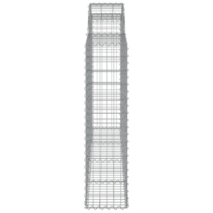 vidaXL Arched Gabion Baskets 20 pcs 200x30x120/140 cm Galvanised Iron