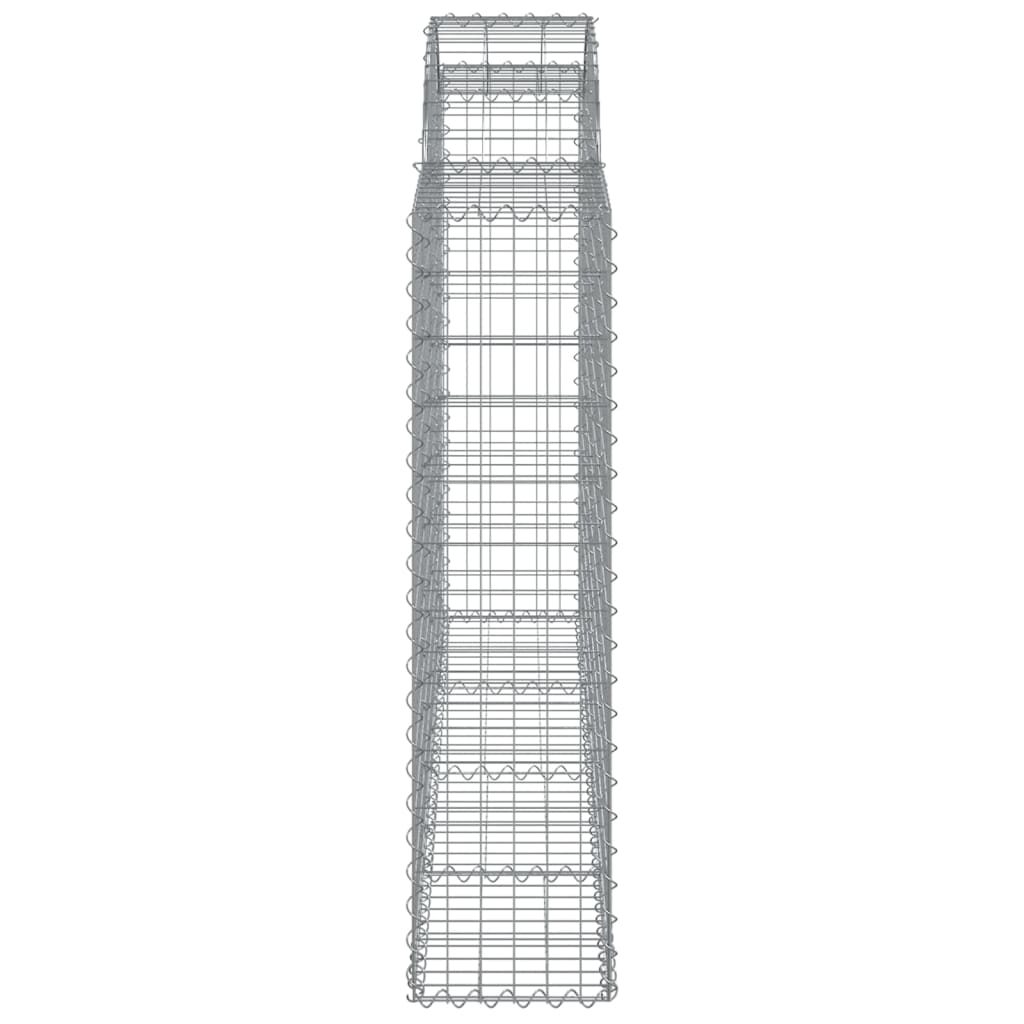 vidaXL Arched Gabion Baskets 40 pcs 200x30x120/140 cm Galvanised Iron