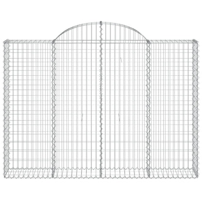 vidaXL Arched Gabion Baskets 8 pcs 200x30x140/160 cm Galvanised Iron
