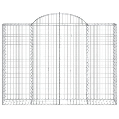 vidaXL Arched Gabion Baskets 10 pcs 200x30x140/160 cm Galvanised Iron