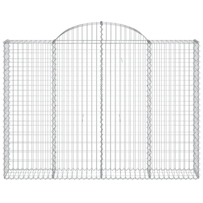 vidaXL Arched Gabion Baskets 12 pcs 200x30x140/160 cm Galvanised Iron