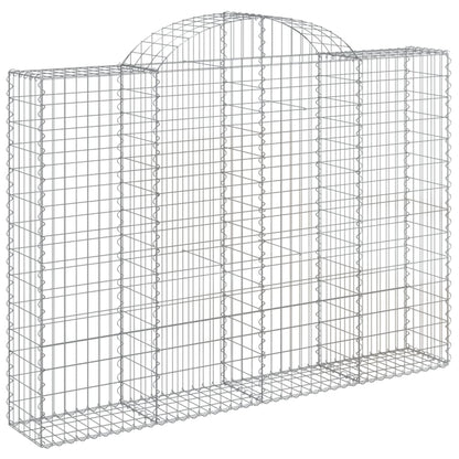 vidaXL Arched Gabion Baskets 18 pcs 200x30x140/160 cm Galvanised Iron