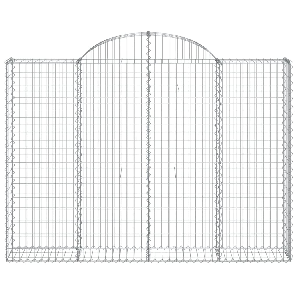vidaXL Arched Gabion Baskets 18 pcs 200x30x140/160 cm Galvanised Iron