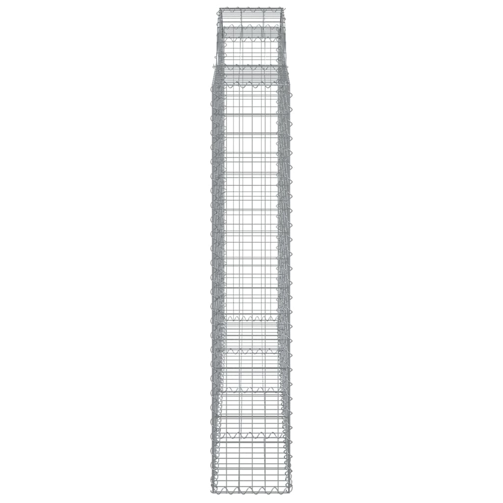 vidaXL Arched Gabion Baskets 4 pcs 200x30x160/180 cm Galvanised Iron