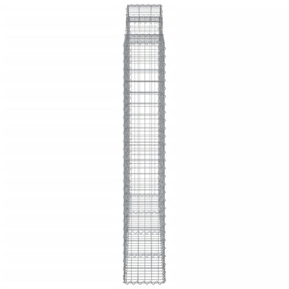 vidaXL Arched Gabion Baskets 2 pcs 200x30x180/200 cm Galvanised Iron