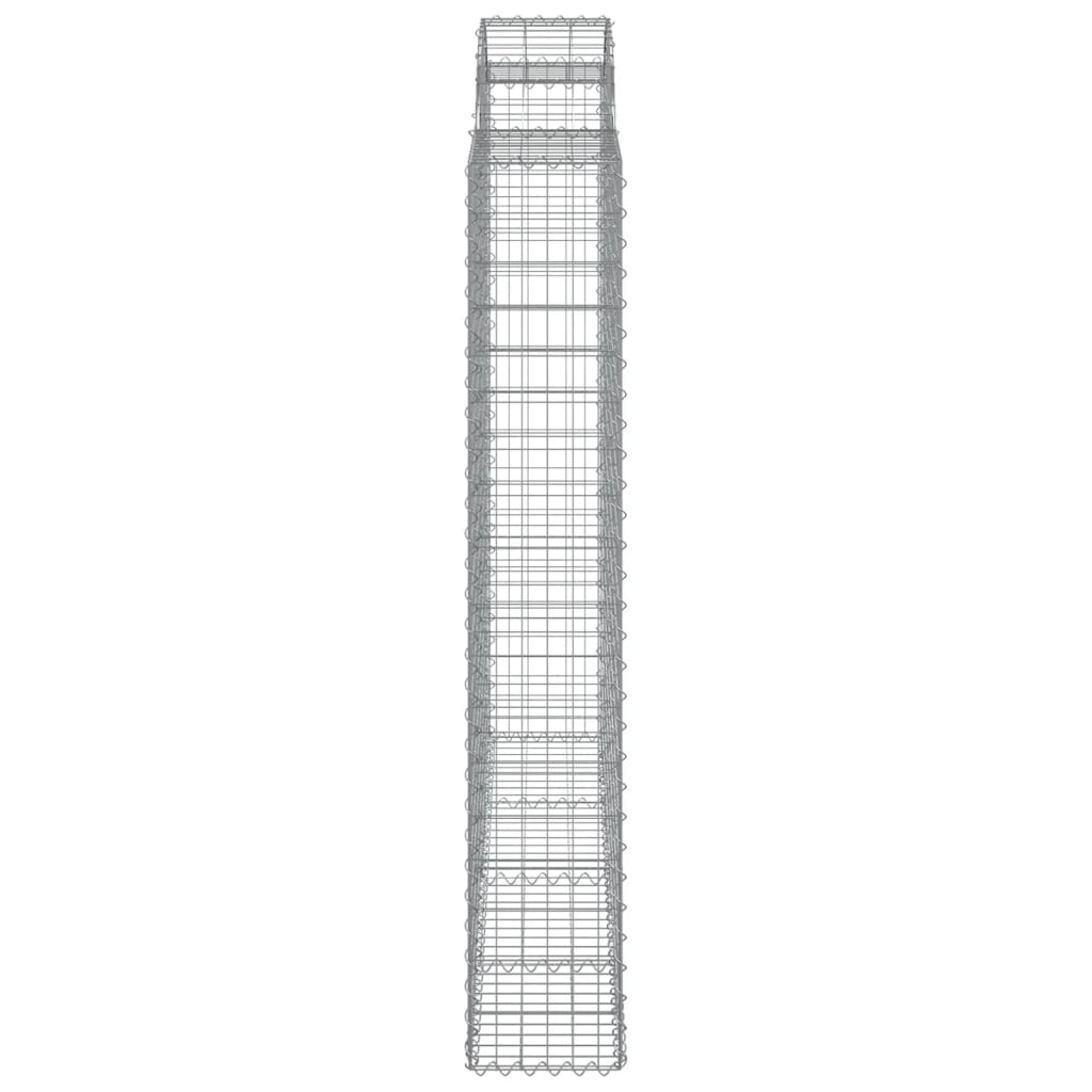 vidaXL Arched Gabion Baskets 5 pcs 200x30x180/200 cm Galvanised Iron