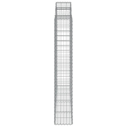 vidaXL Arched Gabion Baskets 5 pcs 200x30x180/200 cm Galvanised Iron