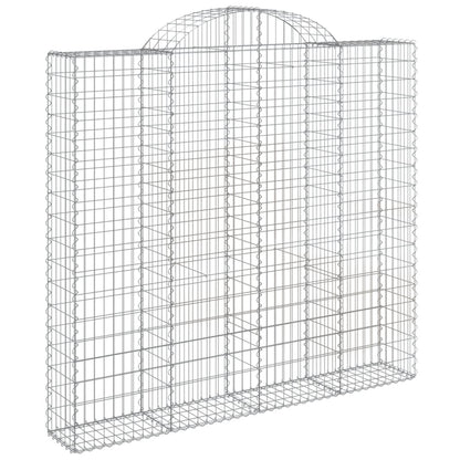 vidaXL Arched Gabion Baskets 6 pcs 200x30x180/200 cm Galvanised Iron