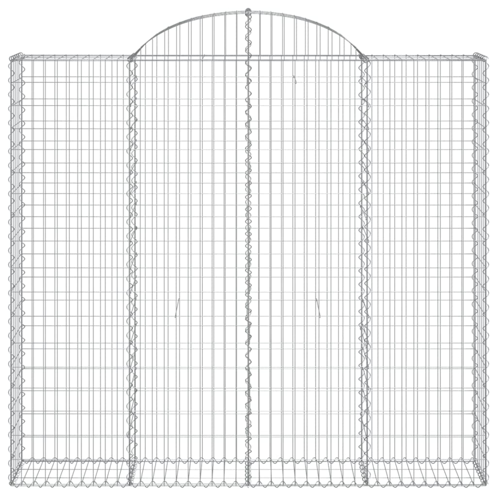 vidaXL Arched Gabion Baskets 6 pcs 200x30x180/200 cm Galvanised Iron