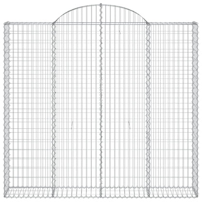 vidaXL Arched Gabion Baskets 6 pcs 200x30x180/200 cm Galvanised Iron