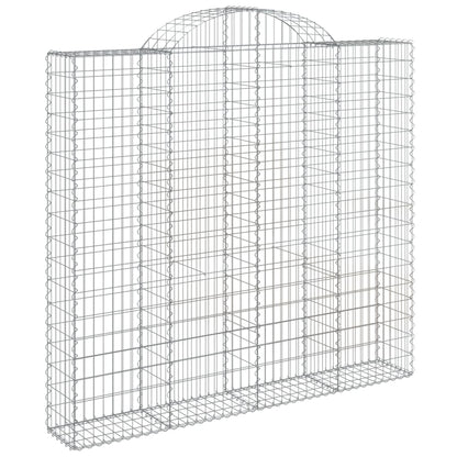 vidaXL Arched Gabion Baskets 7 pcs 200x30x180/200 cm Galvanised Iron