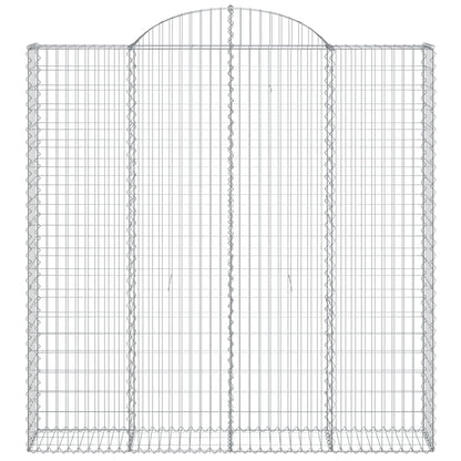 vidaXL Arched Gabion Baskets 4 pcs 200x30x200/220 cm Galvanised Iron
