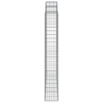 vidaXL Arched Gabion Baskets 4 pcs 200x30x200/220 cm Galvanised Iron