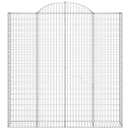 vidaXL Arched Gabion Baskets 7 pcs 200x30x200/220 cm Galvanised Iron