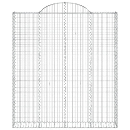 vidaXL Arched Gabion Baskets 3 pcs 200x30x220/240 cm Galvanised Iron