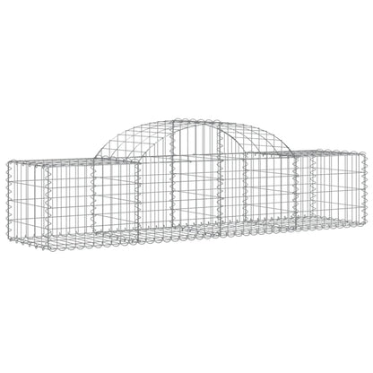 vidaXL Arched Gabion Baskets 2 pcs 200x50x40/60 cm Galvanised Iron