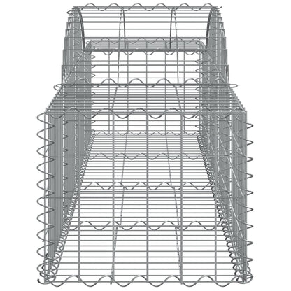vidaXL Arched Gabion Baskets 2 pcs 200x50x40/60 cm Galvanised Iron