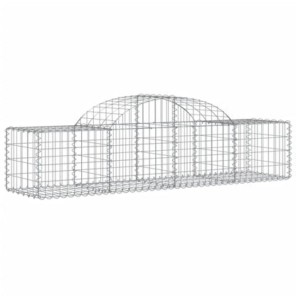 vidaXL Arched Gabion Baskets 3 pcs 200x50x40/60 cm Galvanised Iron