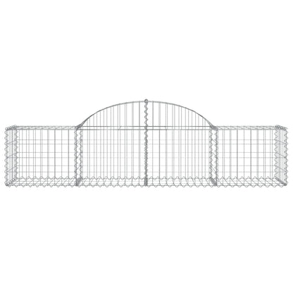 vidaXL Arched Gabion Baskets 3 pcs 200x50x40/60 cm Galvanised Iron