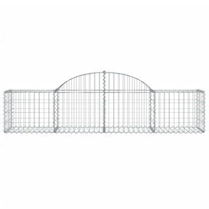 vidaXL Arched Gabion Baskets 7 pcs 200x50x40/60 cm Galvanised Iron